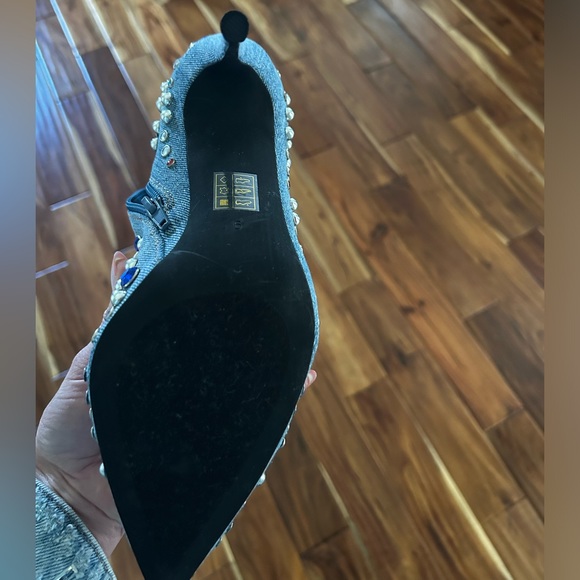 NWT Jeffrey Campbell B-Dazzled denim booties - Picture 6 of 7